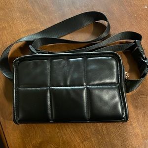 Amanda Uprichard Black Leather Belt bag